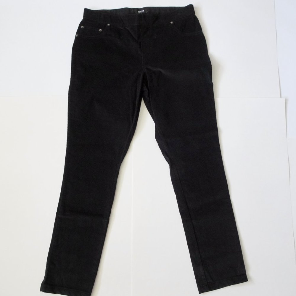 Kenneth Cole Corduroy Stretch Black Pants